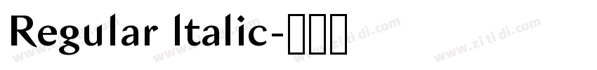 Regular ltalic字体转换